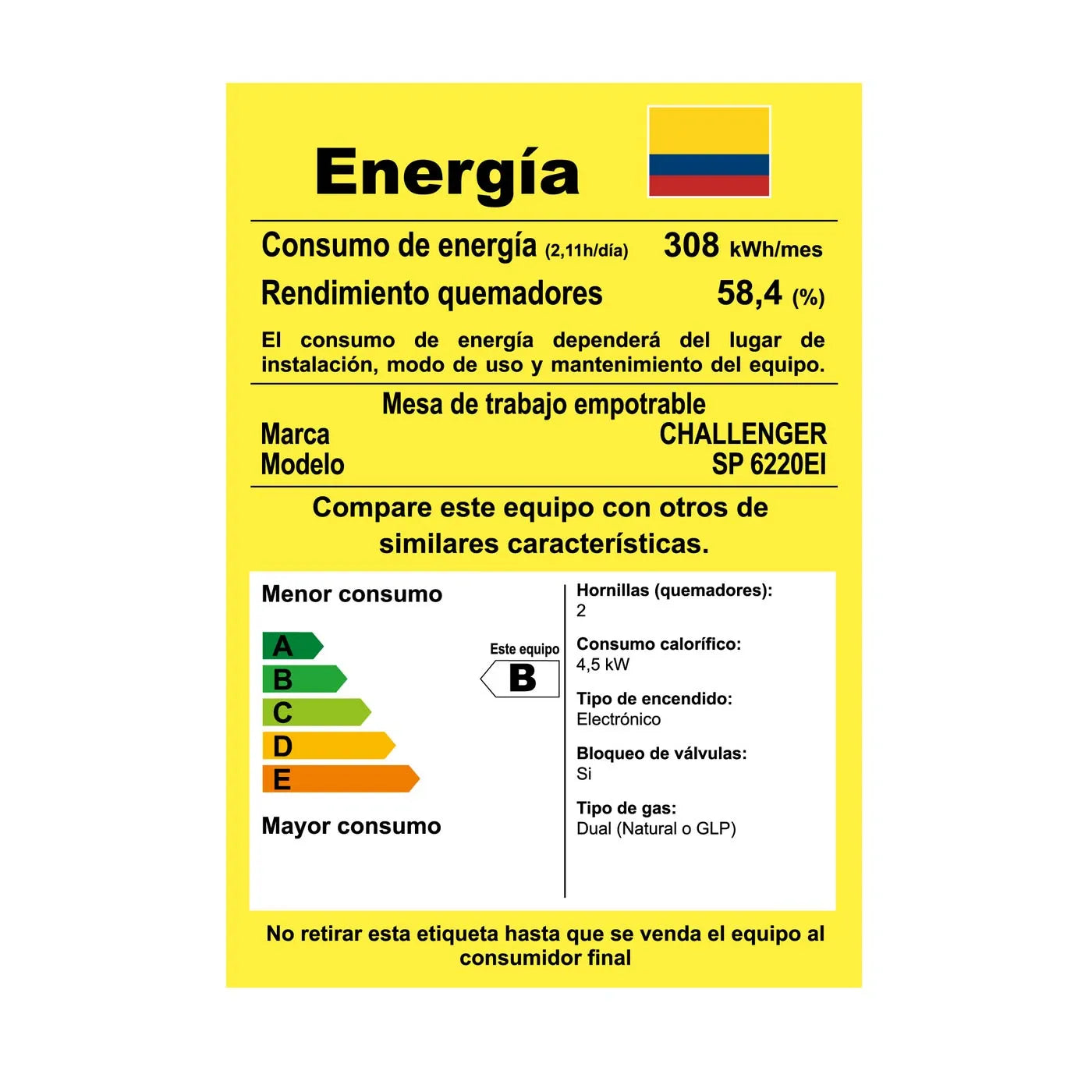 CUBIERTA CHALLENGER 35CMS 2PTS GAS SP-6220