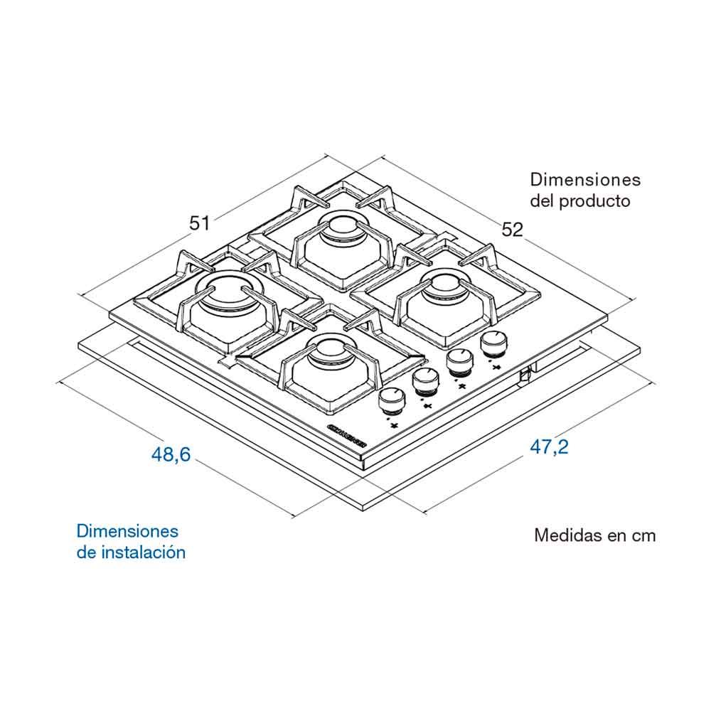 Cubierta Challenger 52CM Acero Inoxidable SP-5240