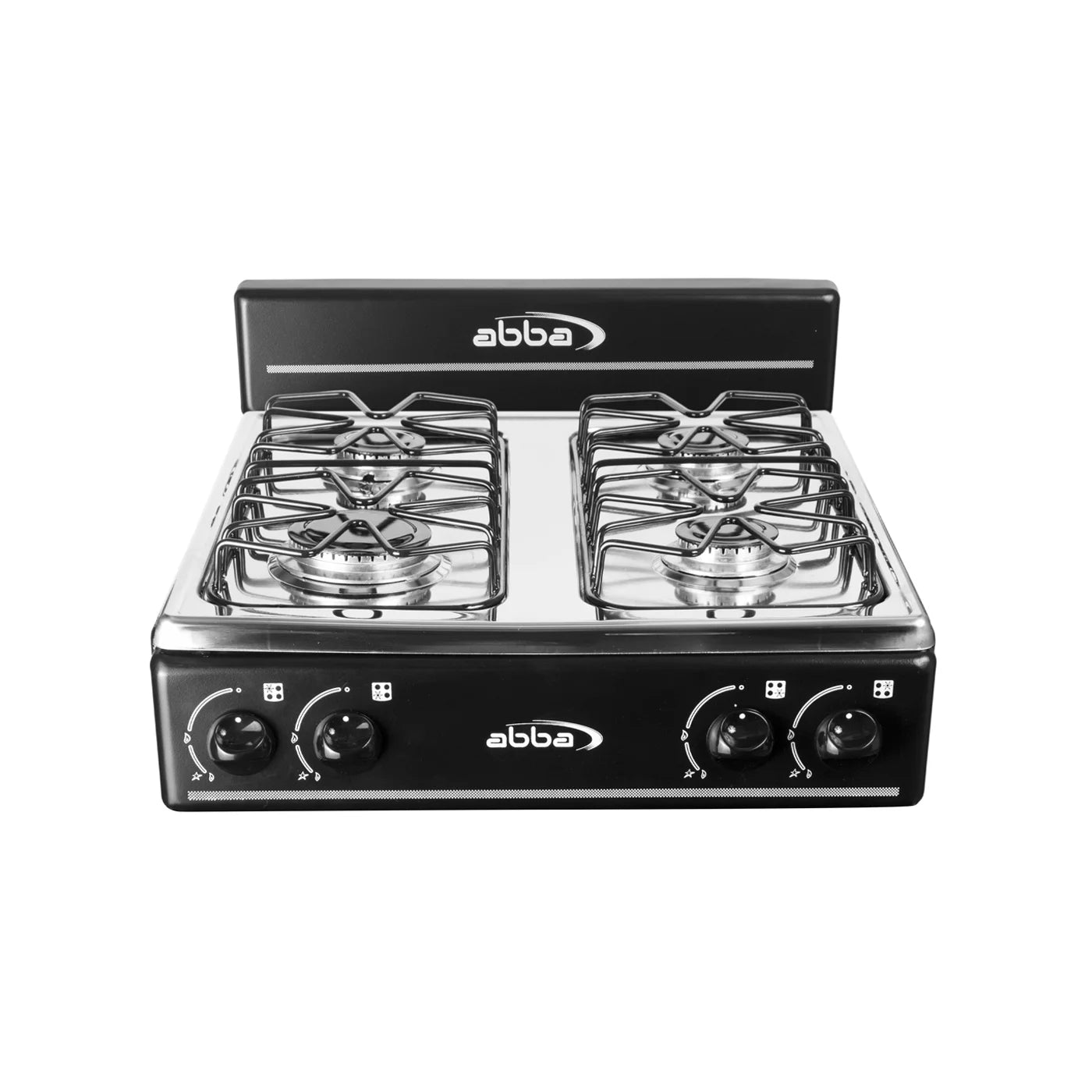 Estufa de Mesa Abba 4 Puestos Gas Propano Negra - M-ST400-5-QL-N-P