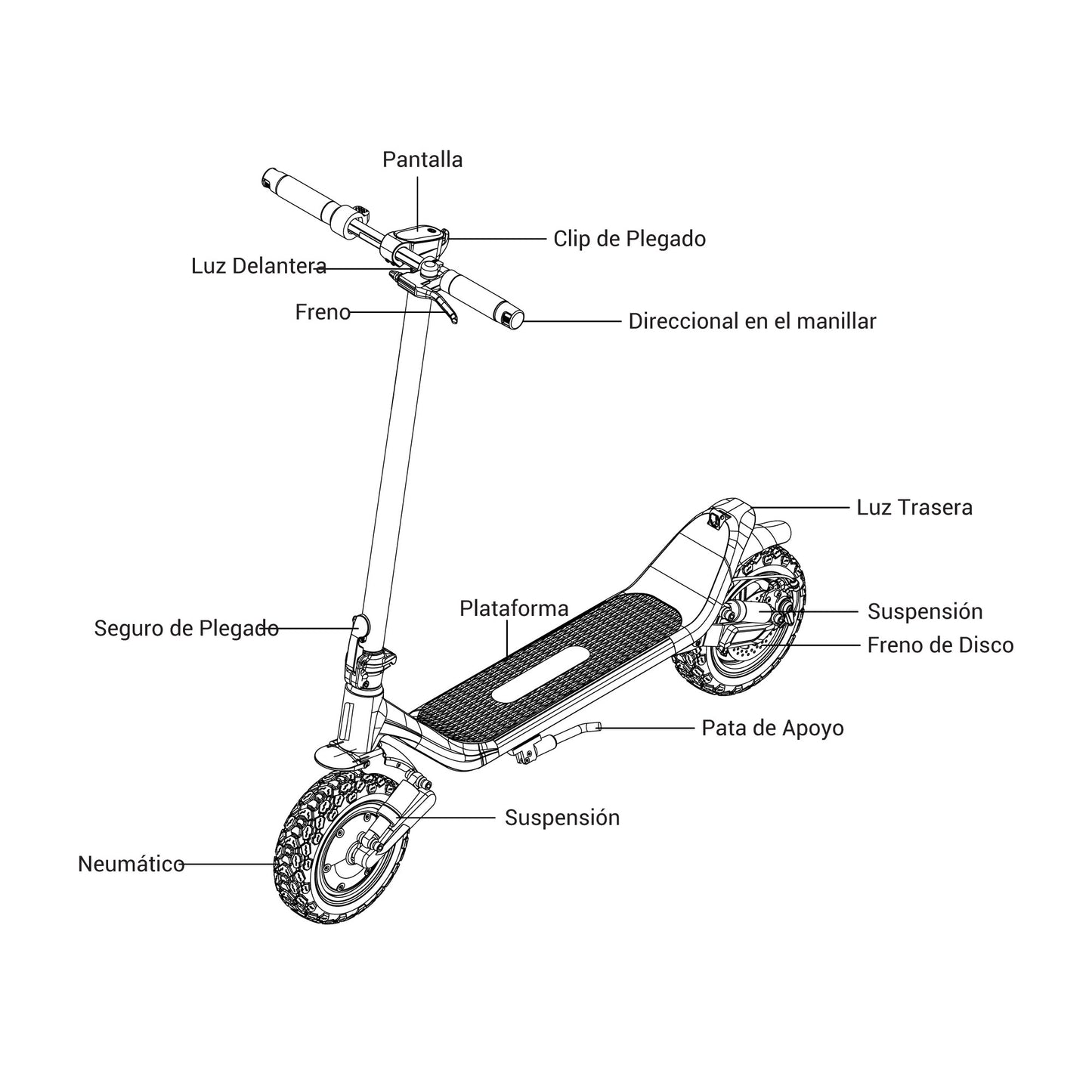 Patineta Eléctrica Hyundai 25 Km/h SCOOTY PRO