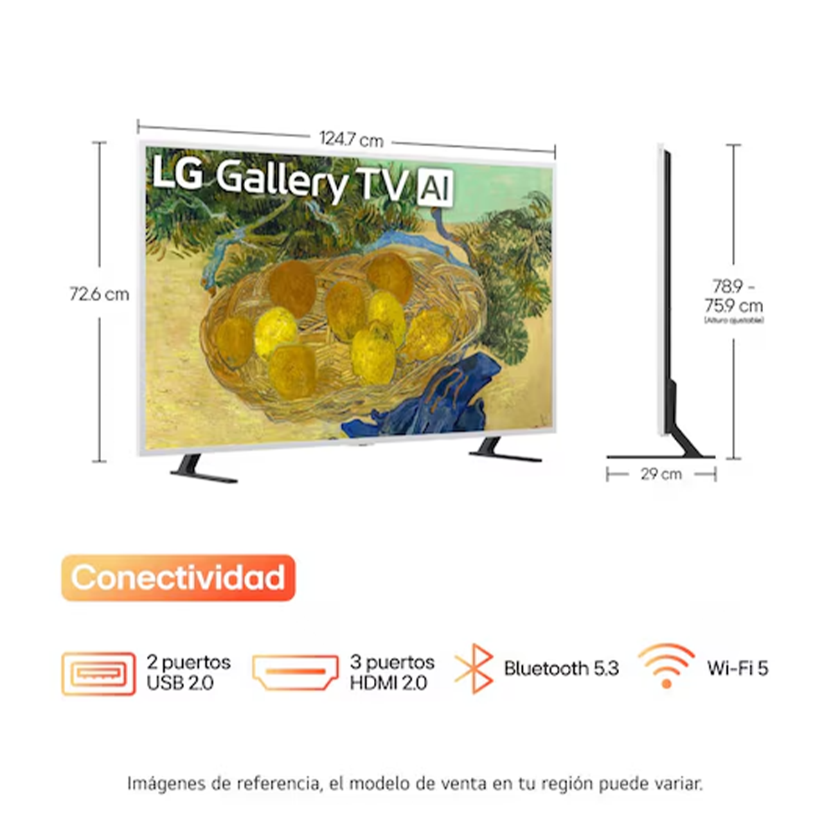 Televisor LG 55" OLED evo 4k Smart TV con IA incluye AI Magic Remote - 55LX7BPSA