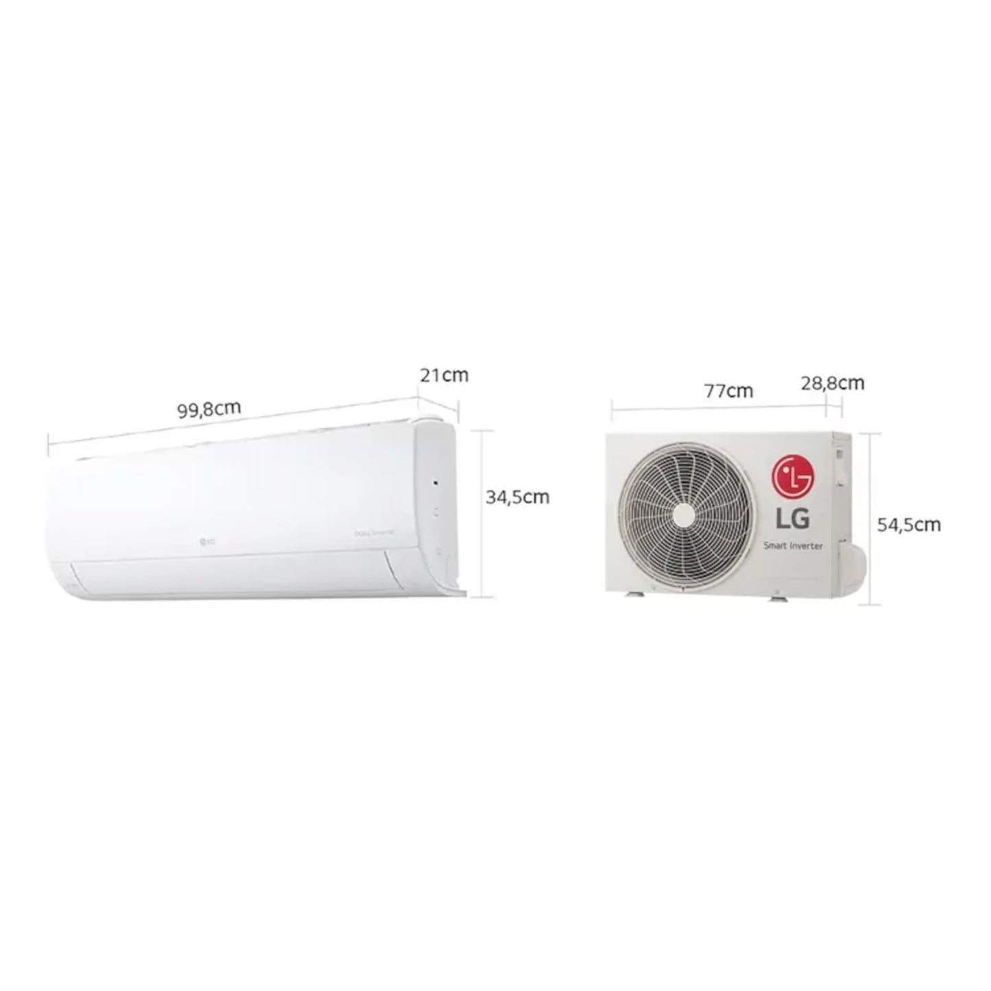 AIRE ACONDICIONADO LG 18.000BTU TSPLIT INVERTER IPO 220 V V18WIN BLANCO