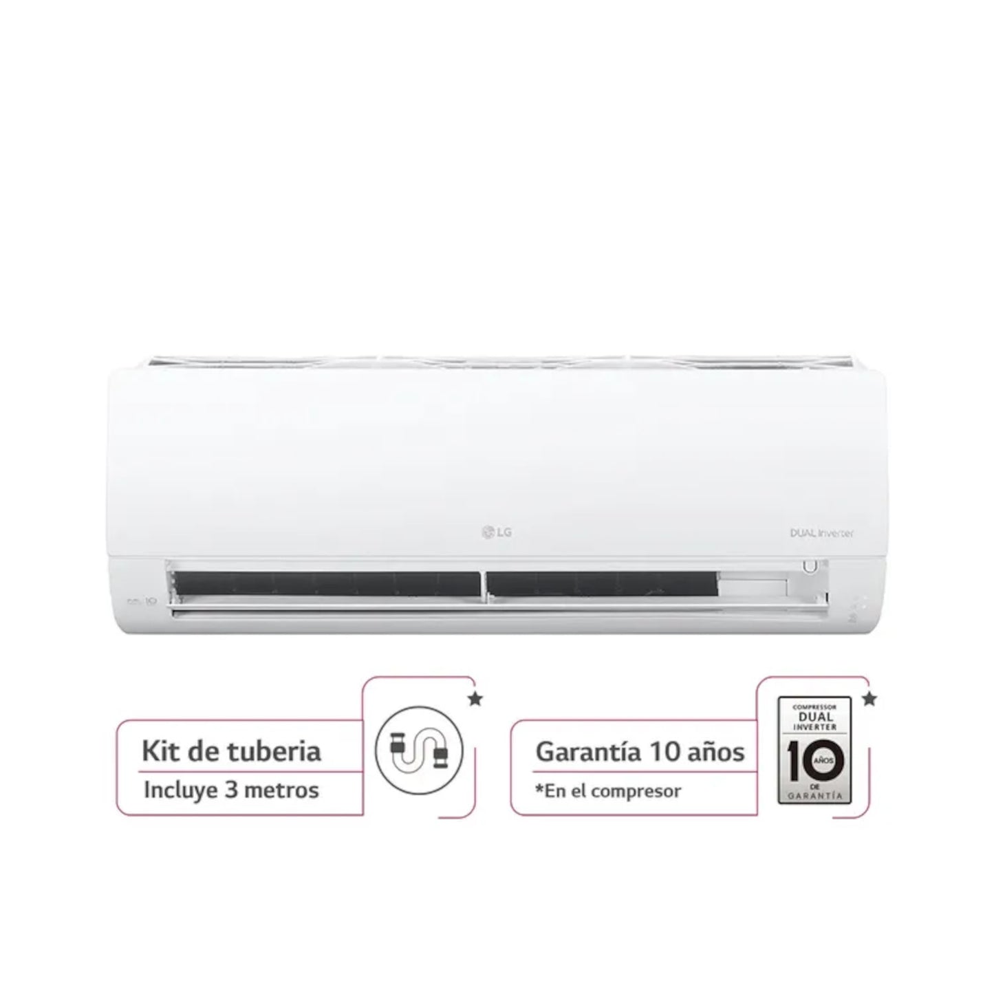 AIRE ACONDICIONADO LG 18.000BTU TSPLIT INVERTER IPO 220 V V18WIN BLANCO