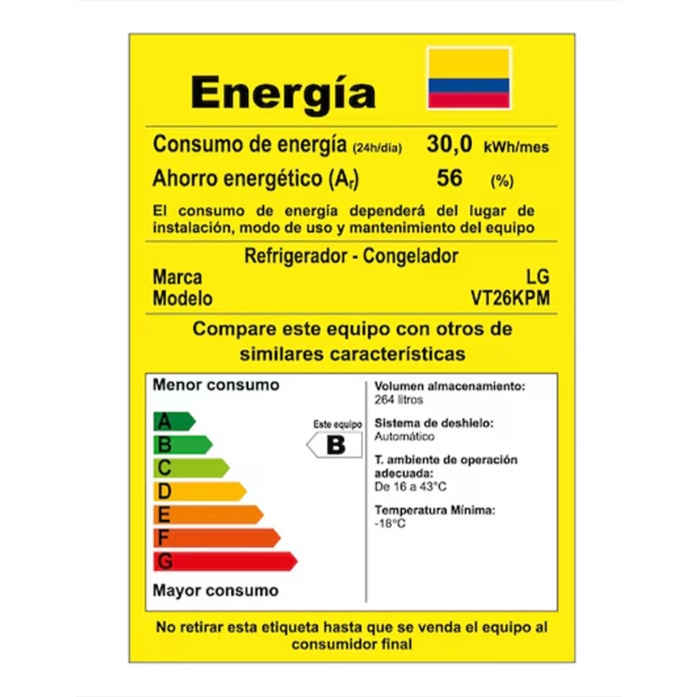 Nevera LG 264L Negro Mate LinearCooling - VT26KPM.AEPCCLM