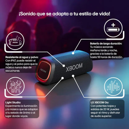 PARLANTE BLUETOOTH LG XBOOM GO XG5QBK NEGRO