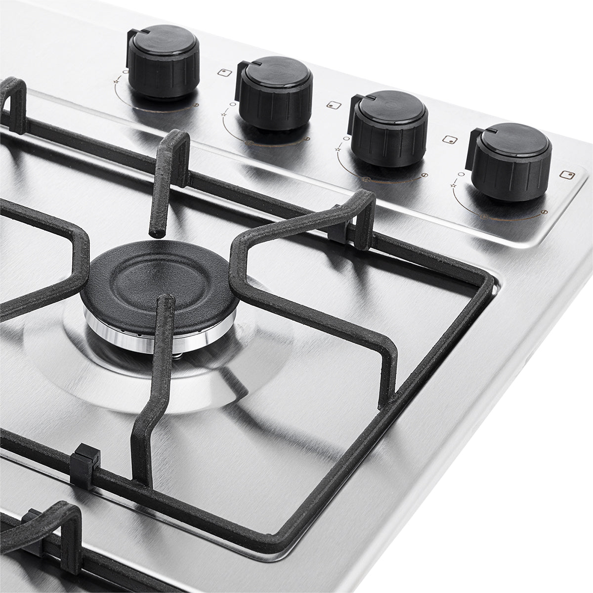 Estufa de Empotrar Haceb de Platina de 4 puestos de 66 X 54 cm a Gas Natural Inox - CUB TO 66-54 INOX PL GN - Logística Haceb