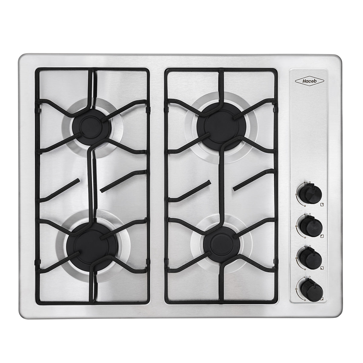 Estufa de Empotrar Haceb de Platina de 4 puestos de 66 X 54 cm a Gas Natural Inox - CUB TO 66-54 INOX PL GN - Logística Haceb
