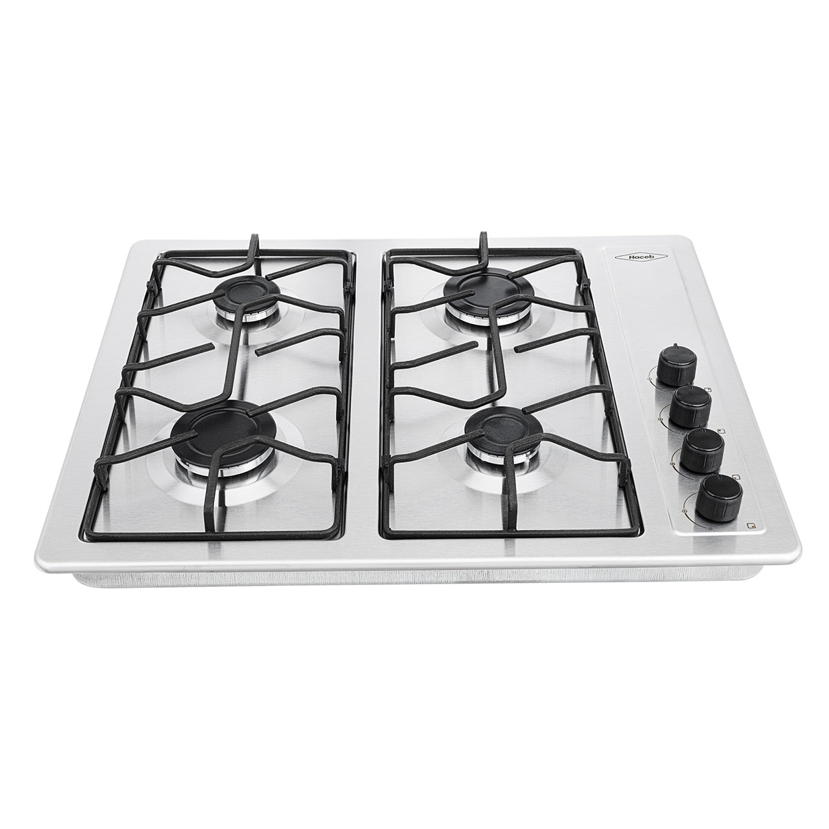 Estufa de Empotrar Haceb de Platina de 4 puestos de 66 X 54 cm a Gas Natural Inox - CUB TO 66-54 INOX PL GN - Logística Haceb