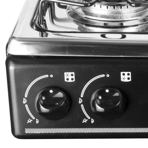 Estufa de Mesa Abba 4 Puestos Gas Propano Negra - M-ST400-5-QL-N-P