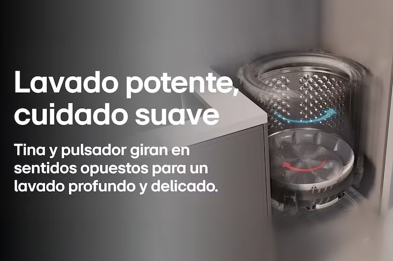 Lavadora LG Carga Superior 17 Kg Negro Brillante - WT17OVTB