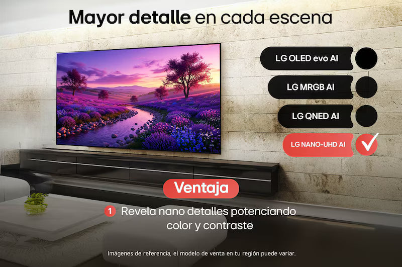 Televisor LG 75" Nano 4K UHD Smart TV con IA incluye AI Magic Remote - 75NU855BPSA