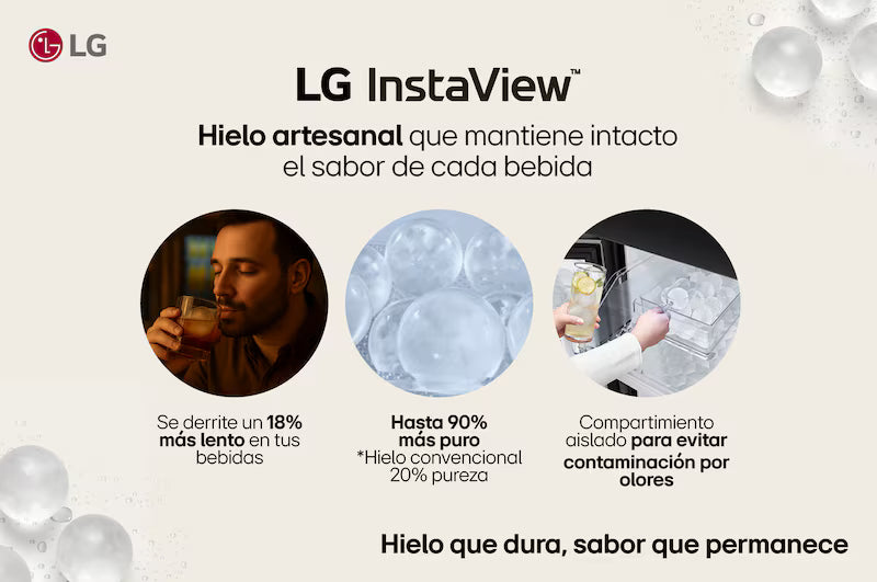 Nevecón LG French Door 642L Negro Mate InstaView™ UVnano™ - GM92SXV.AEVCCLM