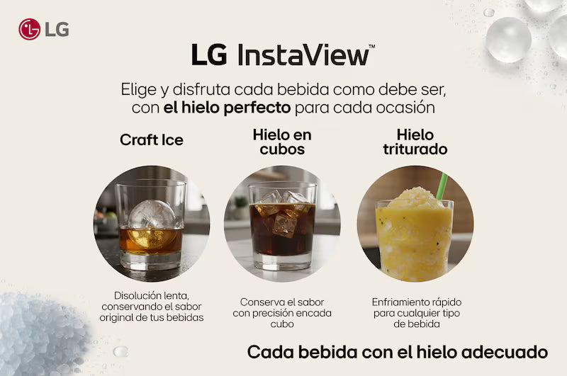 Nevecón LG French Door 642L Negro Mate InstaView™ UVnano™ - GM92SXV.AEVCCLM