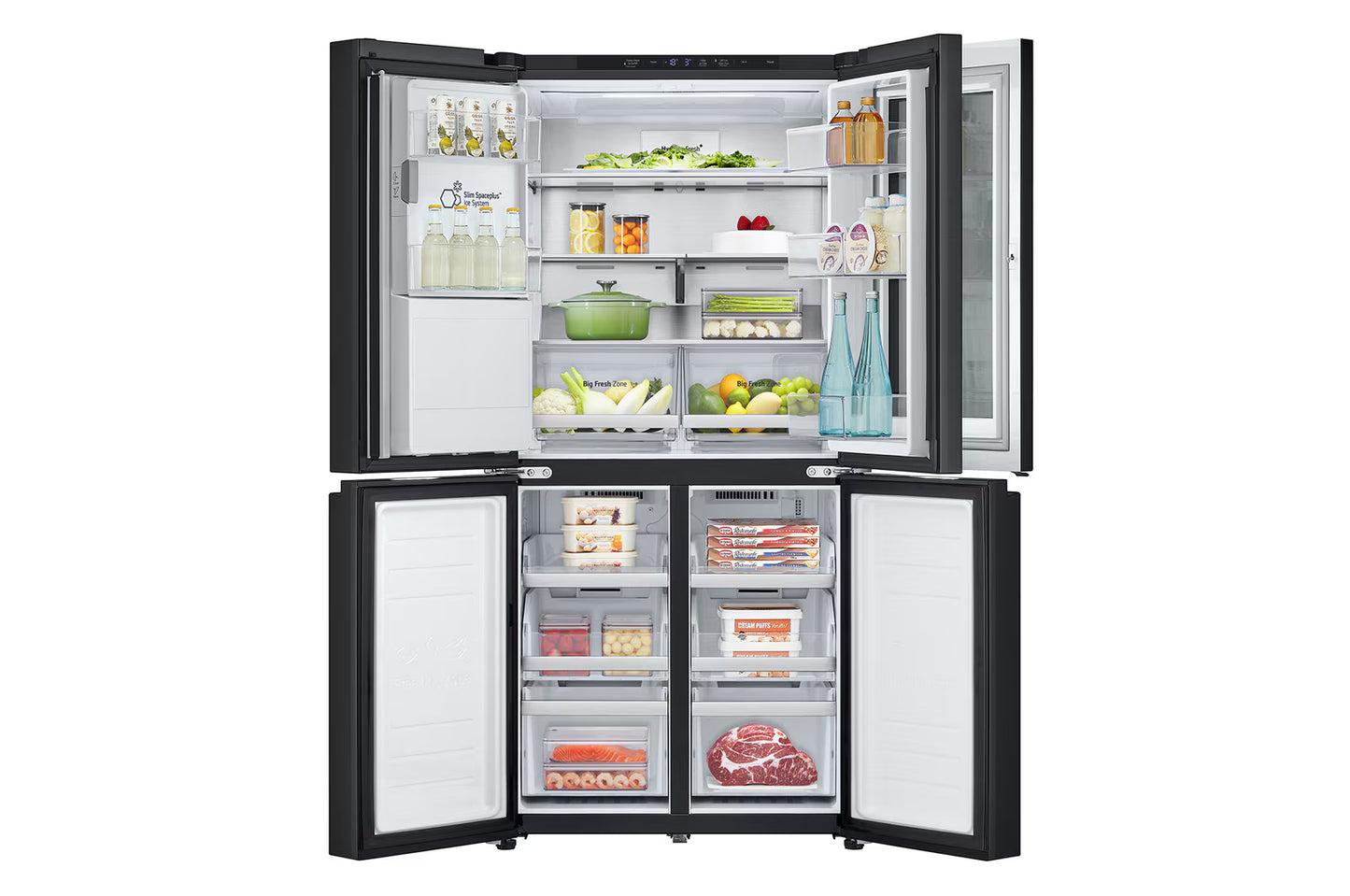 Nevecón LG 508 Lts InstaView Tipo Europeo Negro - GM57SXM