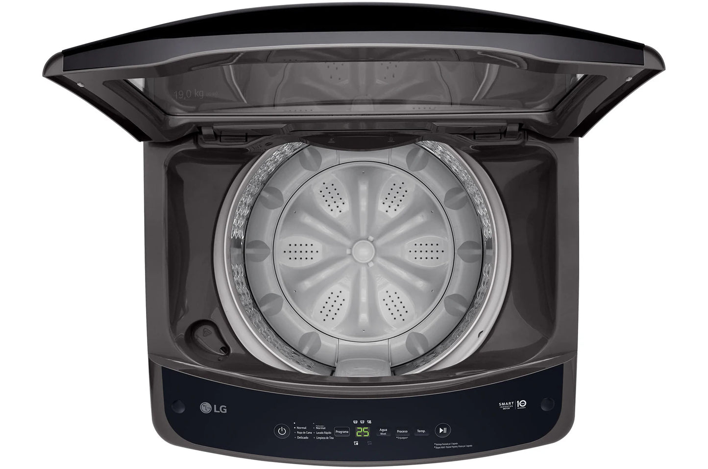 Lavadora LG 19 kg carga superior negra WT19MVTB.ABMECOL.