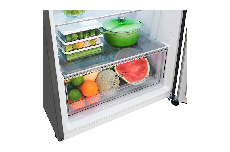 Nevera LG Congelador Superior 394L Negro Mate DoorCooling - VT40SPM.AEPCCLM