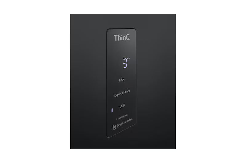 Nevera LG Congelador Superior 394L Negro Mate DoorCooling - VT40SPM.AEPCCLM