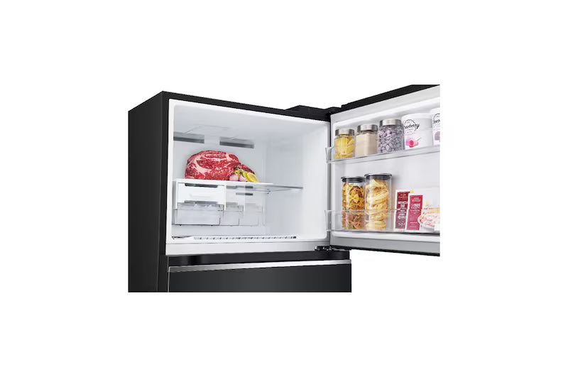 Nevera LG Congelador Superior 394L Negro Mate DoorCooling - VT40SPM.AEPCCLM