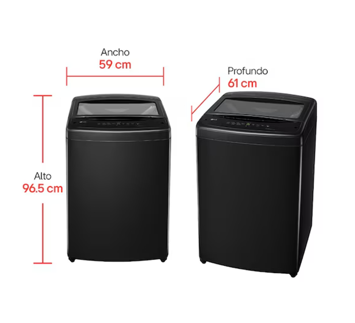 Lavadora LG Carga Superior 13Kg Negro TurboDrum - WT13NVTB