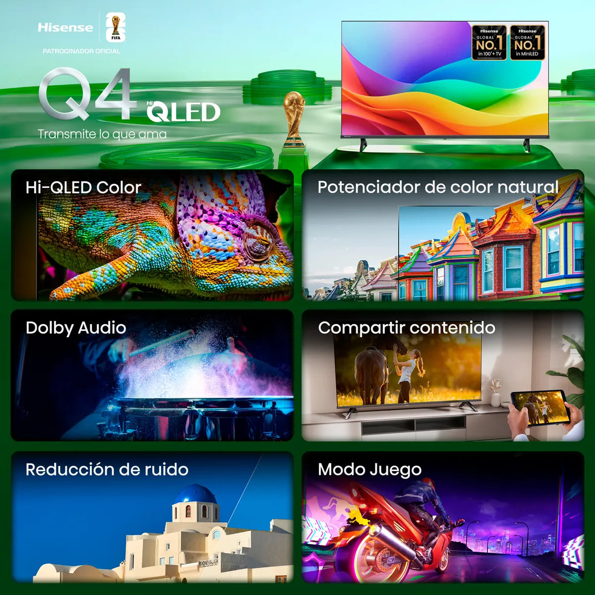 Televisor Hisense 43" QLED FHD Smar TV VIDAA - 43Q4SV