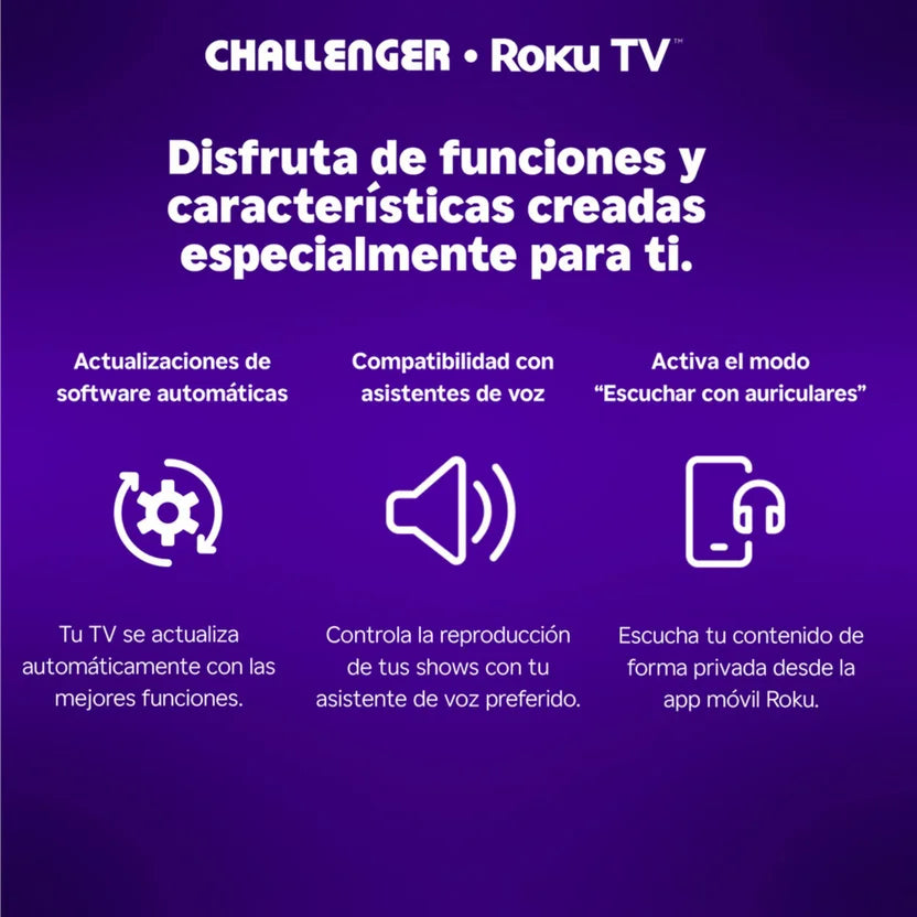 Televisor Challenger 55" UHD Roku Tv - 55CR11T2