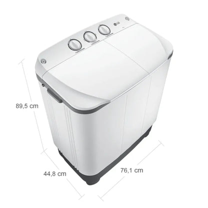 LAVADORA LG SEMIAUTOMATICA  8KG WP8WMR Blanco