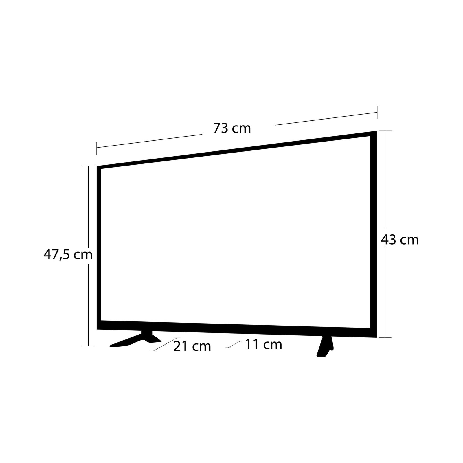 Televisor 32 pulgadas 80 cm intec int323led básico INTEC