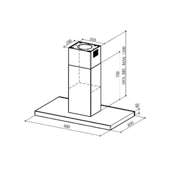 Campana isla G Electric 90 cm profile in-CGP9019I6I