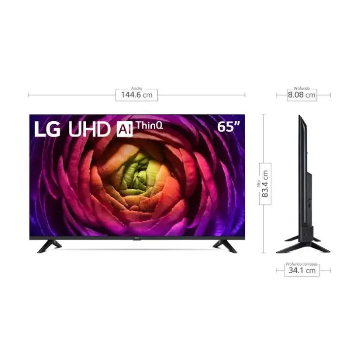 Televisor LG 65″ UHD Smart Tv 4K, Tecnologia Thinq Ai Y WebOs